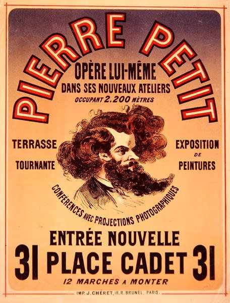 Affiche publicitaire pour les Nouveaux Studios de Pierre Petit - Jules Cheret