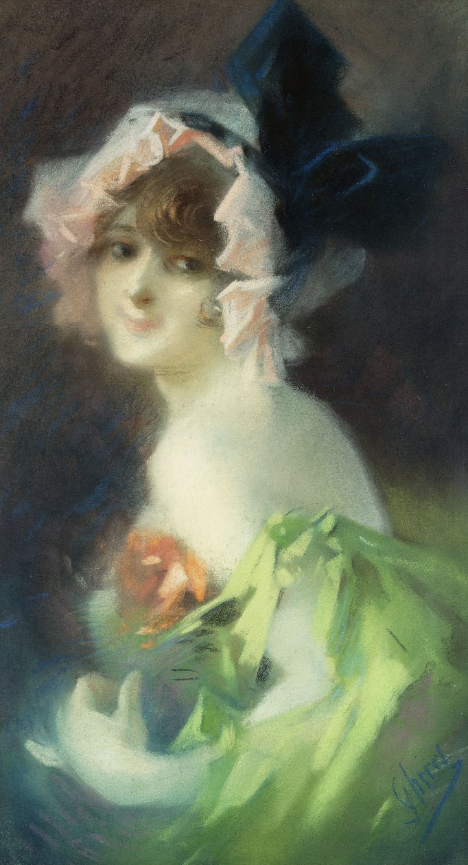 Femme aux gants - Jules Cheret
