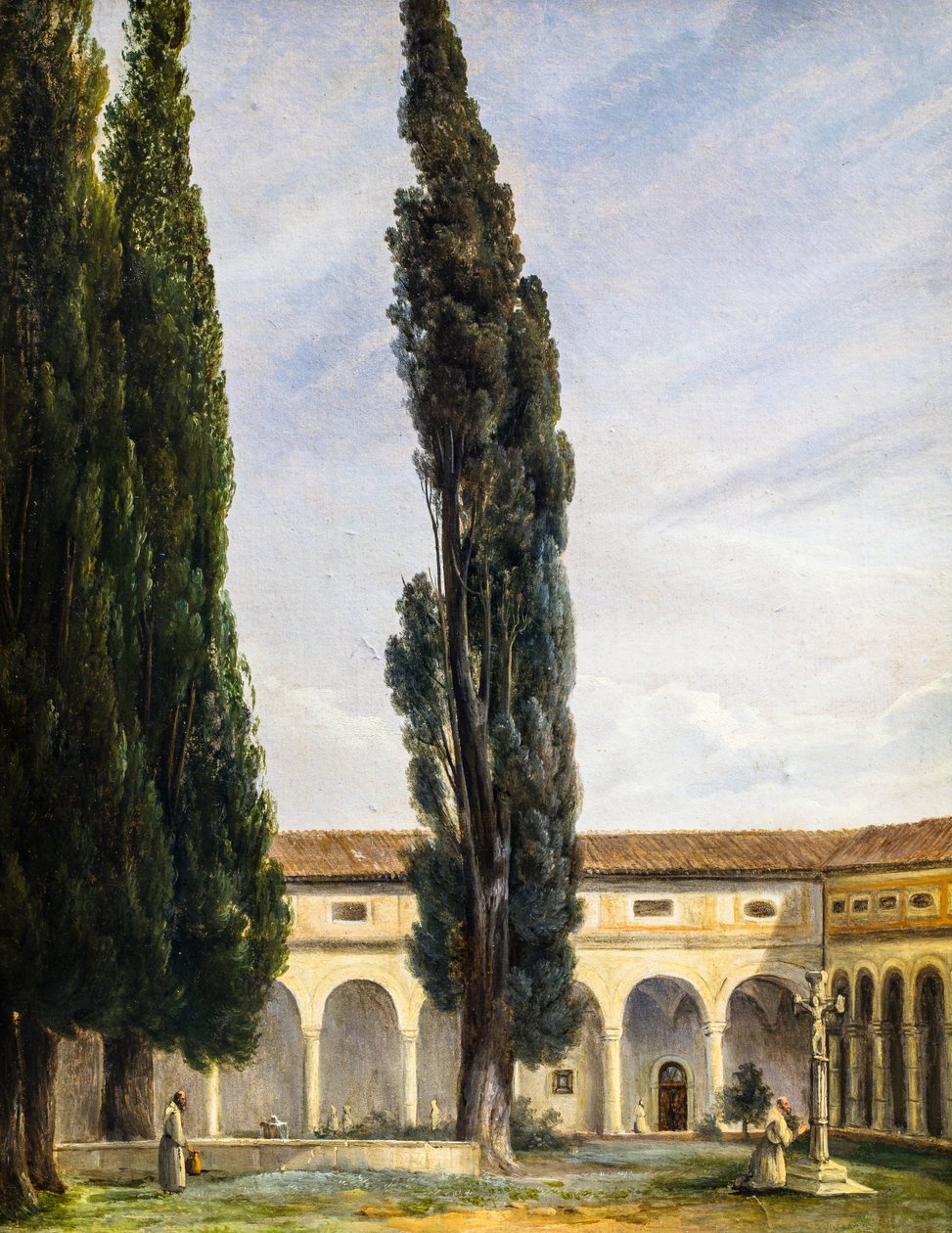 Intérieur du cloître - Jules Coignet
