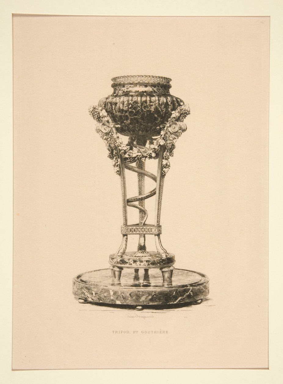 Trépied (par Gouthière) - Jules Ferdinand Jacquemart