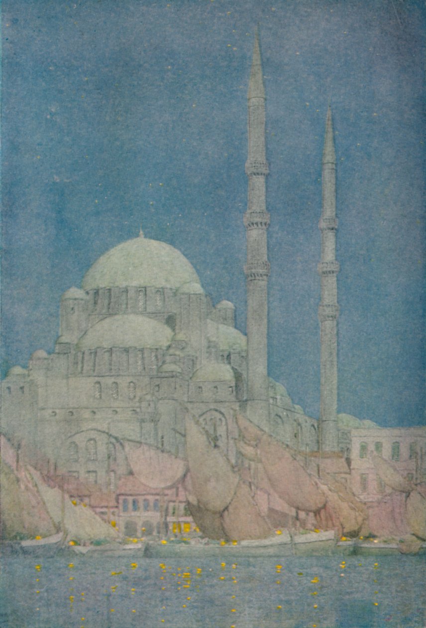 La Mosquée de Yeni-Valide-Jamissi, Constantinople, 1913 - Jules Guerin