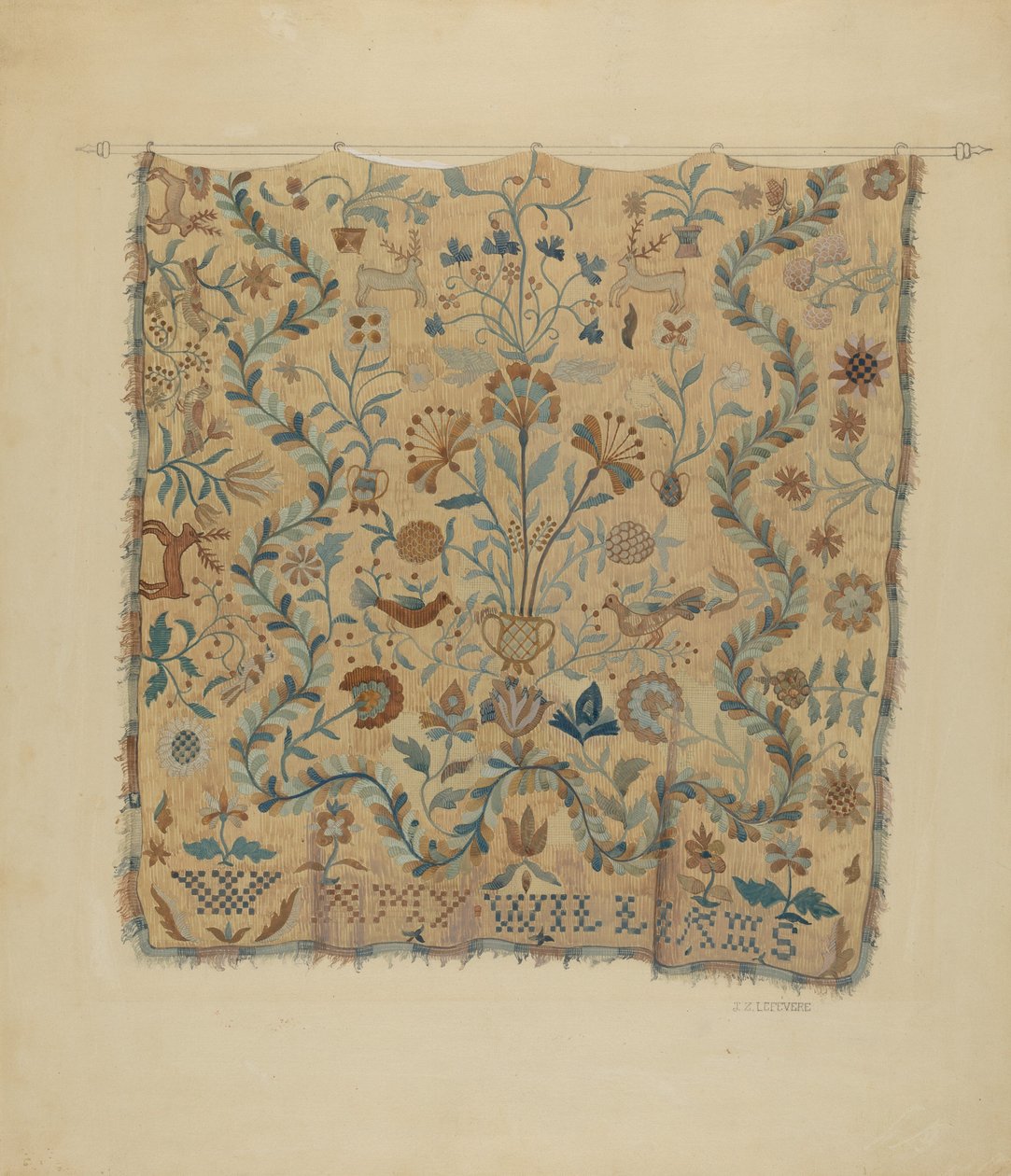 Couverture brodée - Jules Lefevere