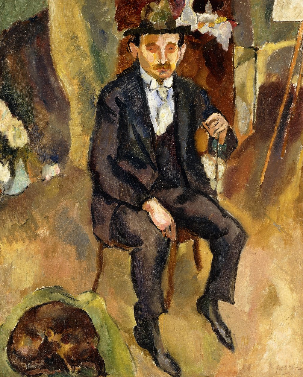 Homme et chien - Jules Pascin