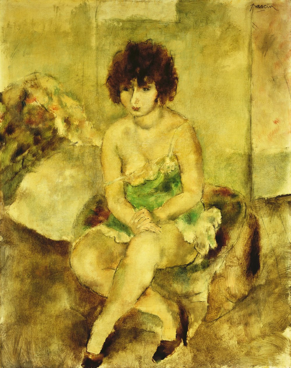Portrait de Lucy Krohg, c.1925 - Jules Pascin