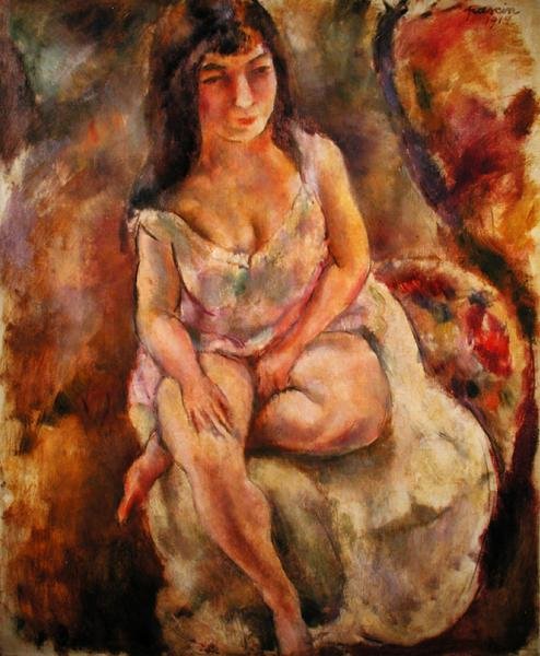 Semi-nu assis - Jules Pascin