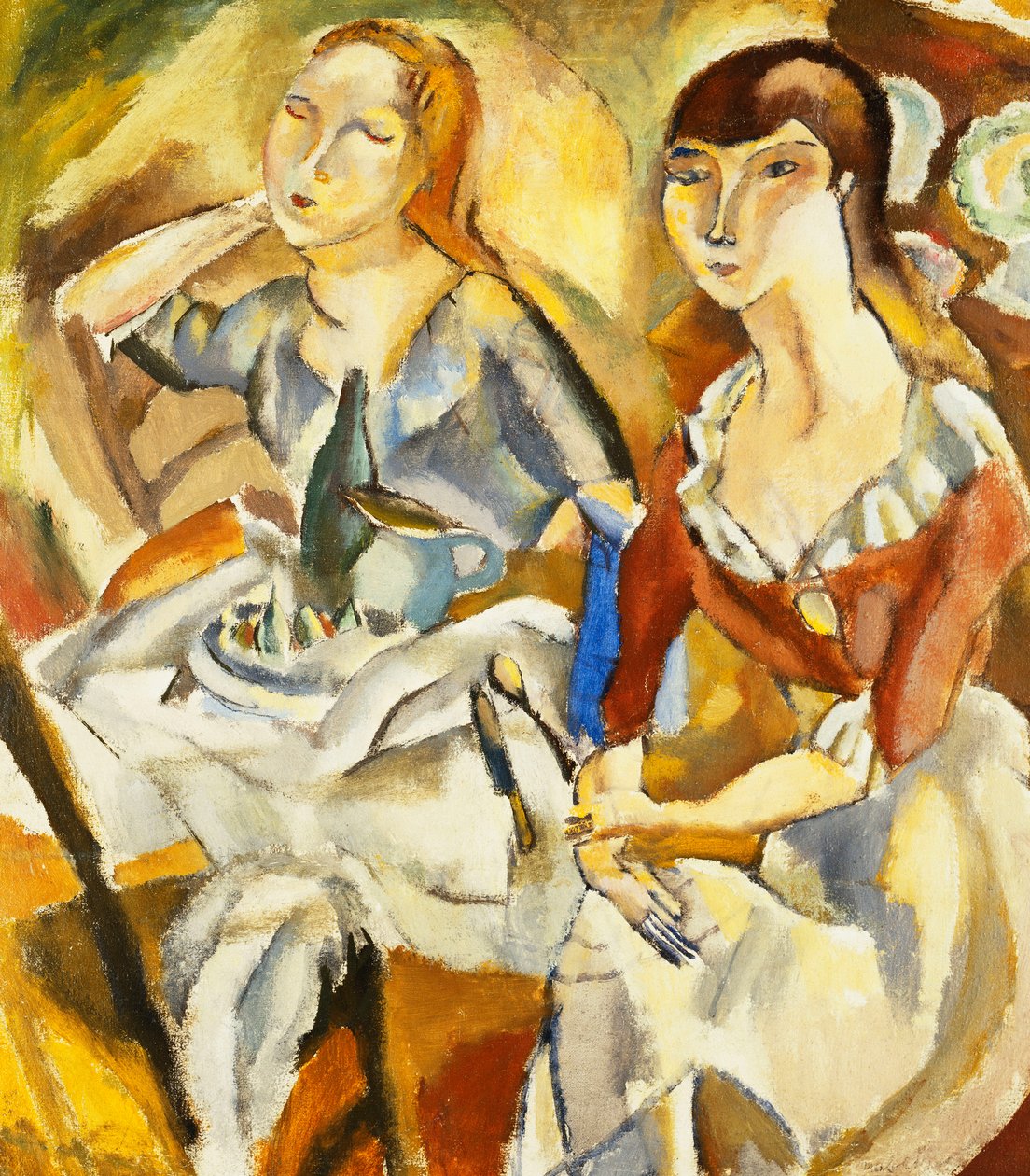 Jeunes filles assises ensemble - Jules Pascin
