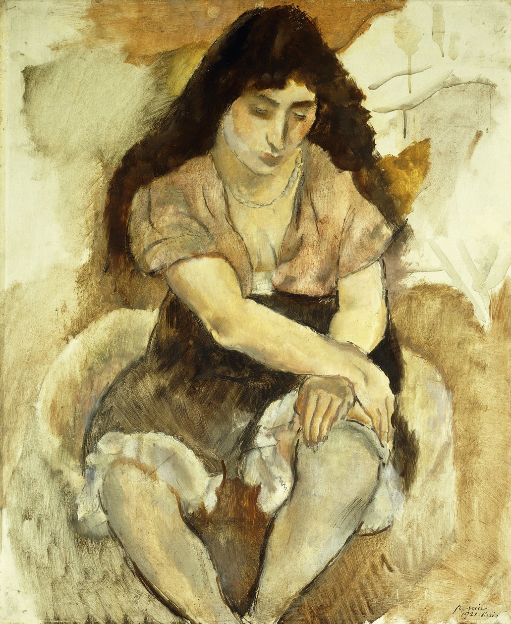 Jeune fille assise, 1921 - Jules Pascin