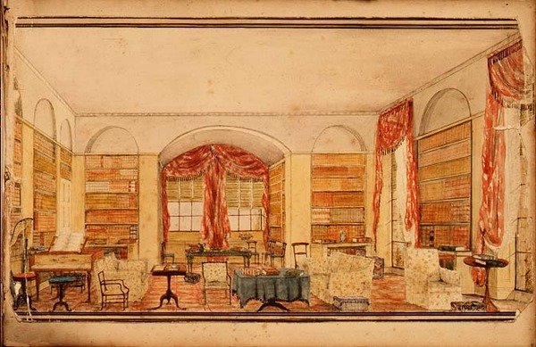 La bibliothèque à Aynhoe - Julia Cartwright