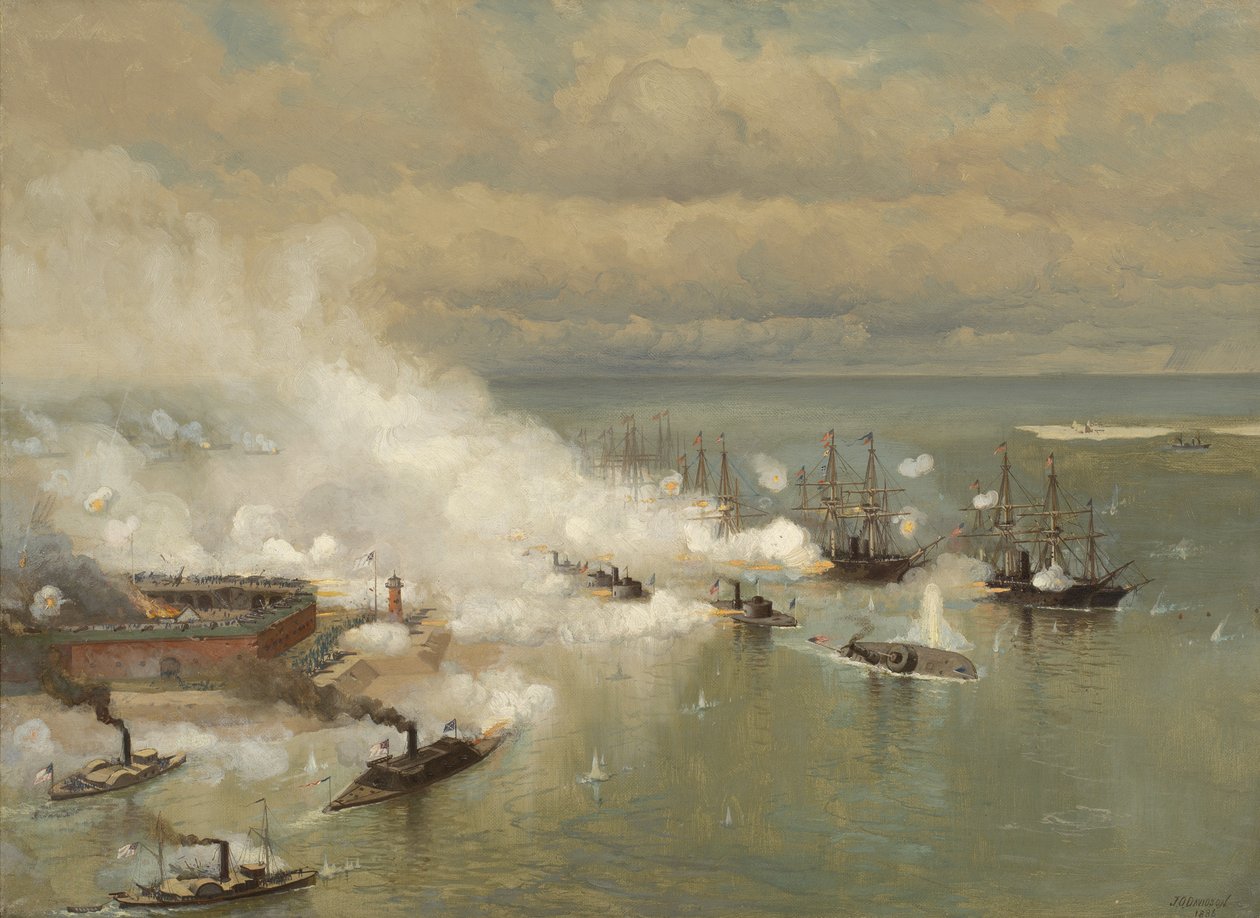 Bataille de la baie de Mobile, Alabama, 1886 - Julian Oliver Davidson