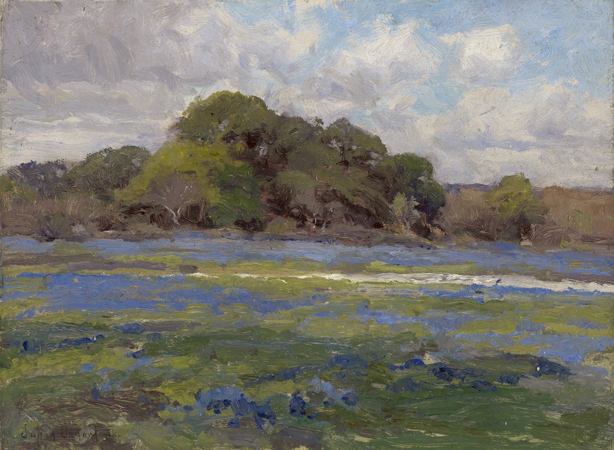 Une route à travers les bluebonnets, vers 1919 - Julian Onderdonk
