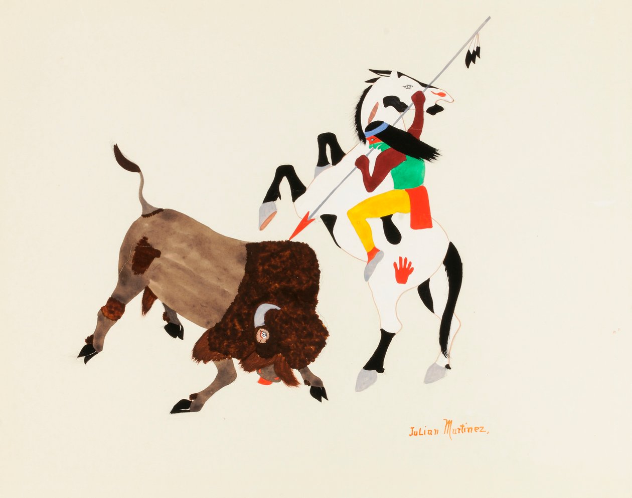 Chasseur de buffles, vers 1920-1925 - Julian Martinez