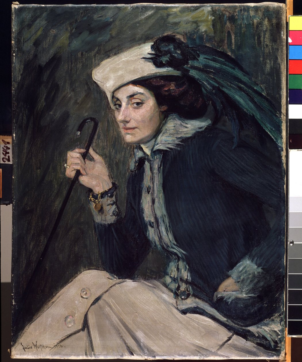 Femme avec un bâton - Julie Wolfthorn