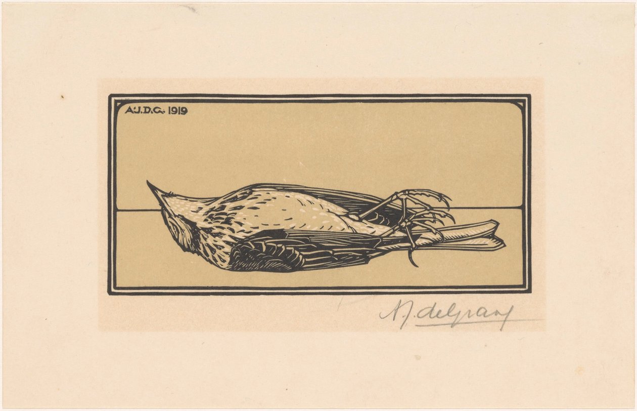 Petit oiseau mort - Julie de Graag (signed by artist)