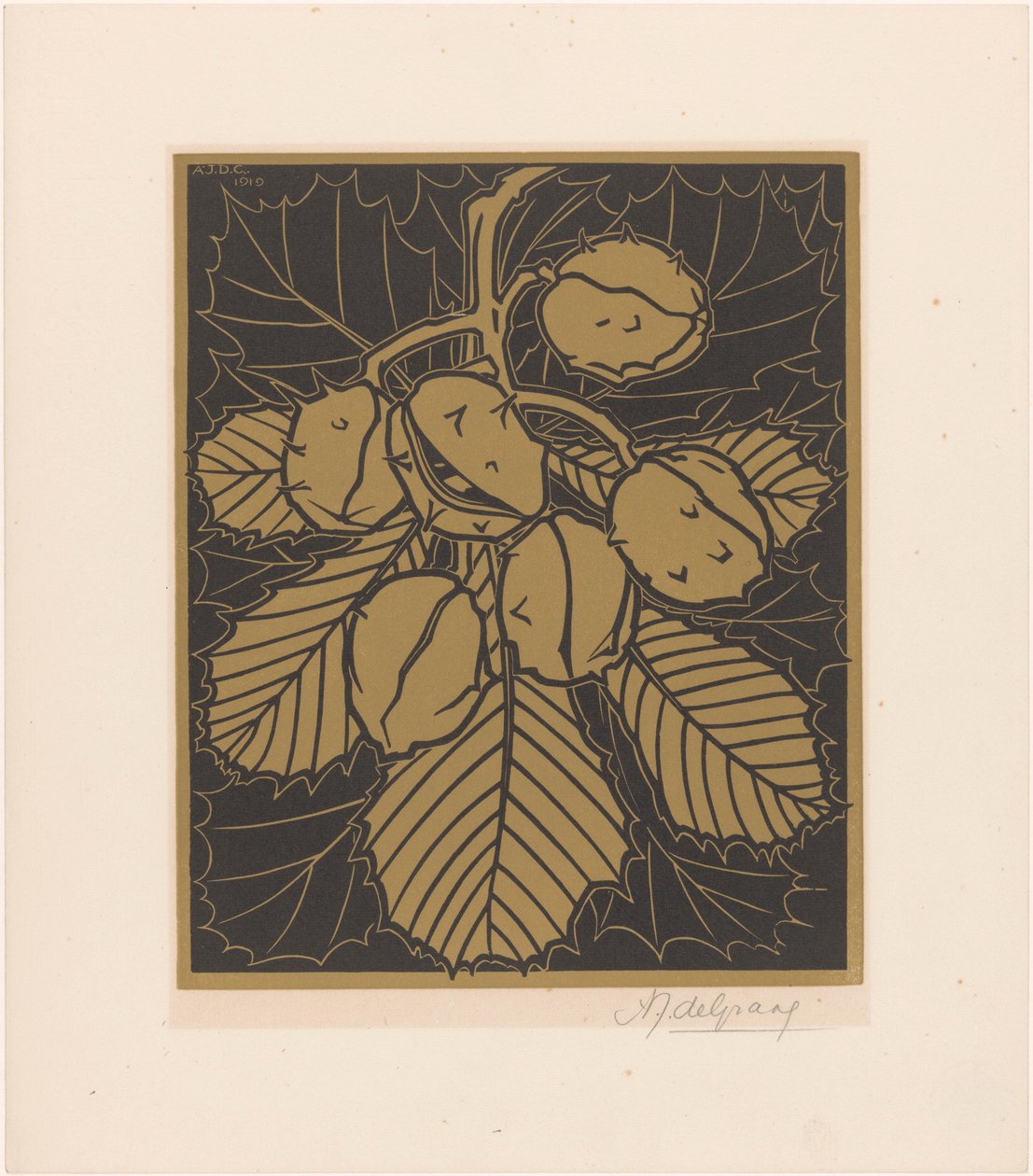 Branche de châtaignier - Julie de Graag (signed by artist)
