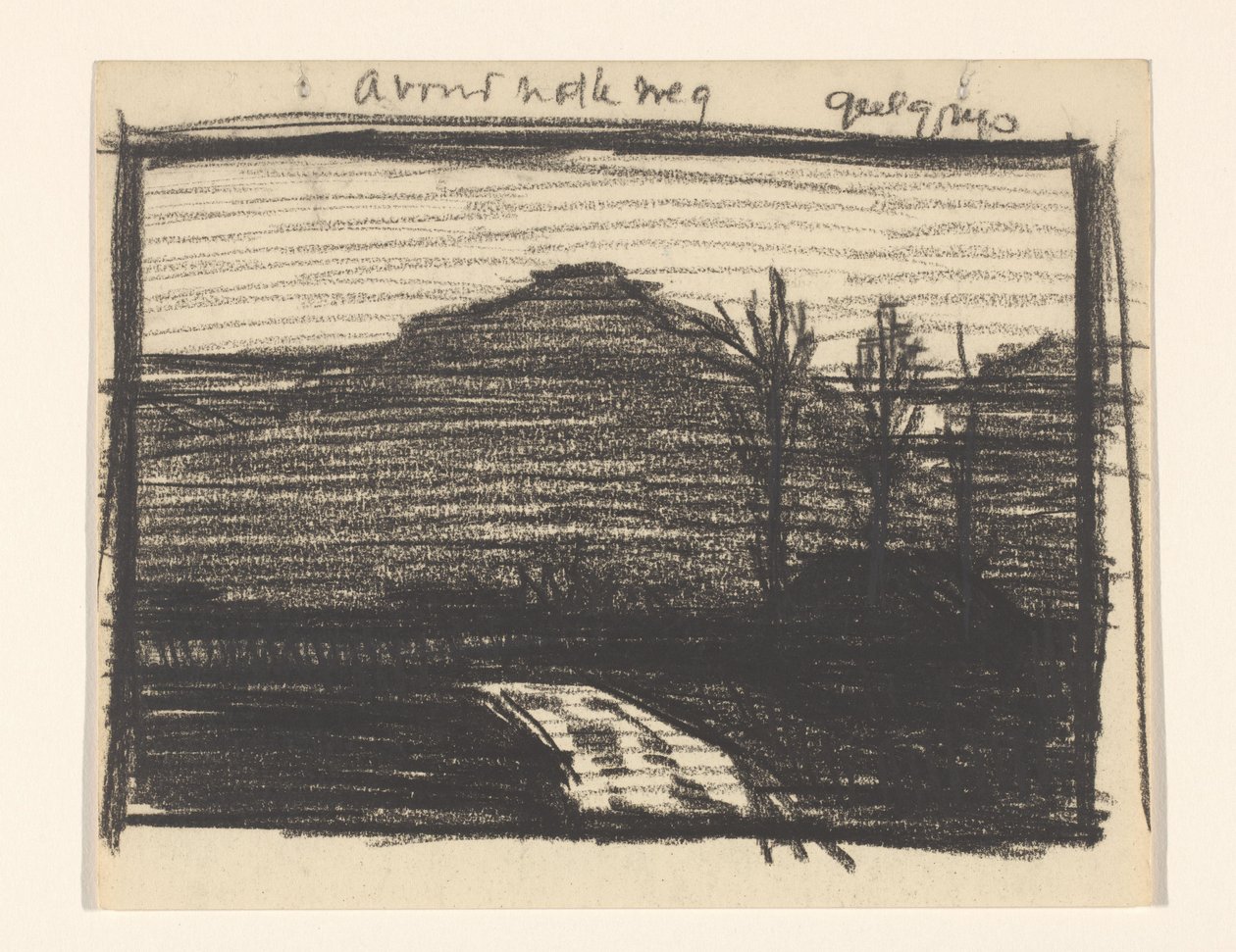 Paysage avec arbres et chemin - Julie de Graag