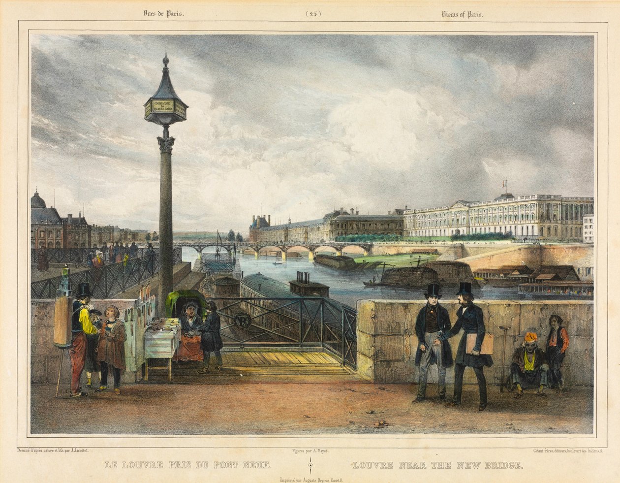 Le Louvre près du New Bridge - Julien Louis Jacottet