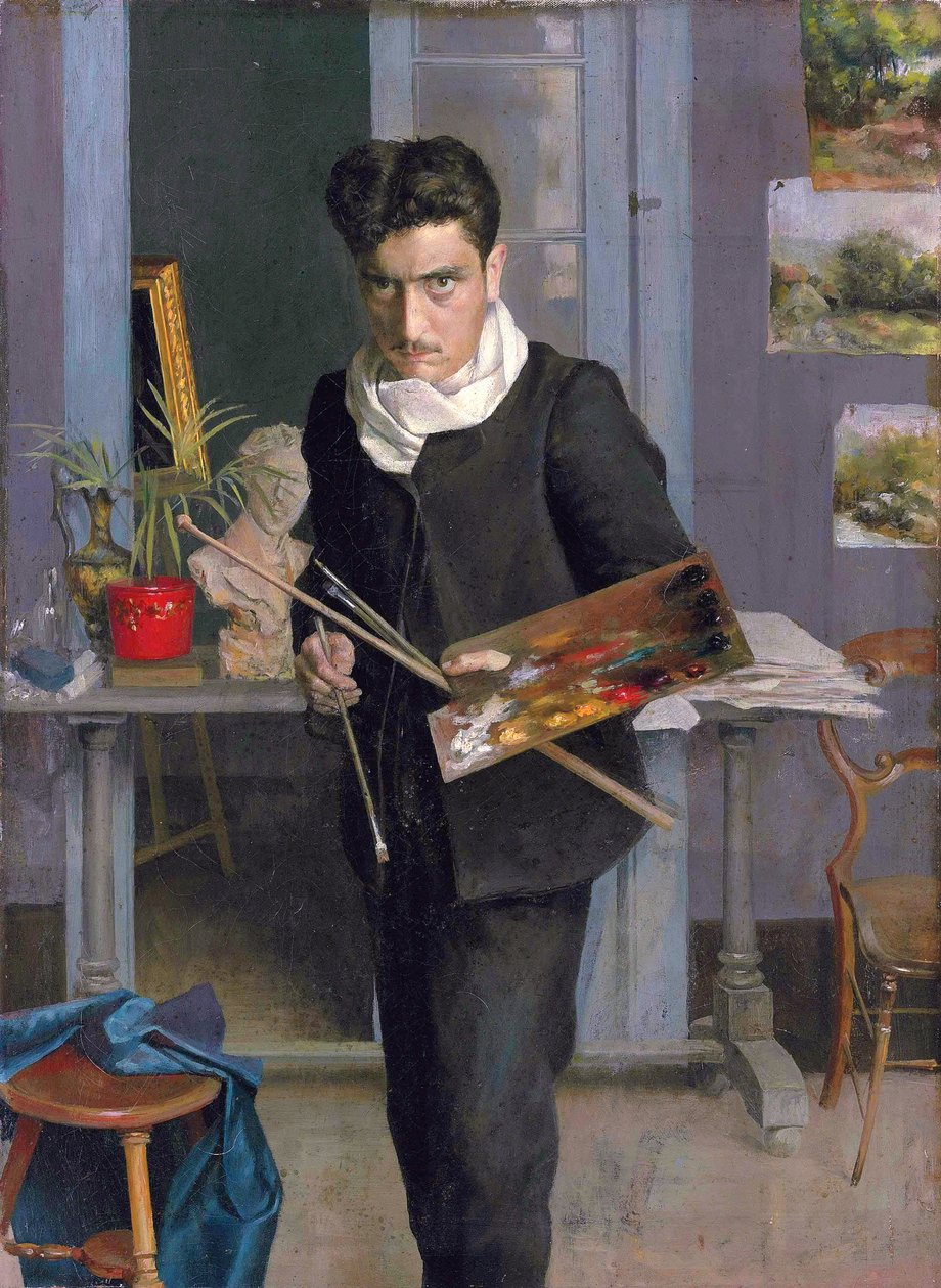 Espagnol : jeune autoportrait - Julio Romero de Torres