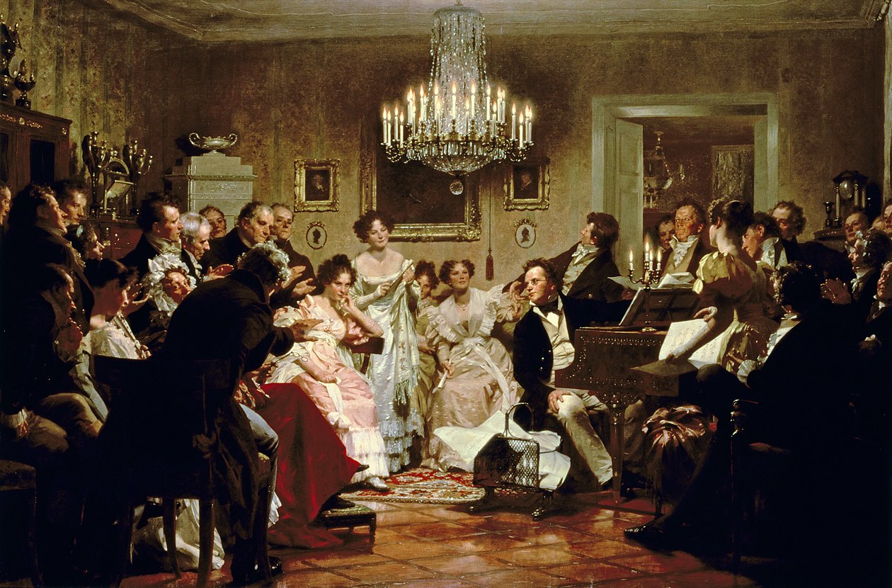 Une soirée Schubert dans un salon viennois - Julius or Jules Schmidt