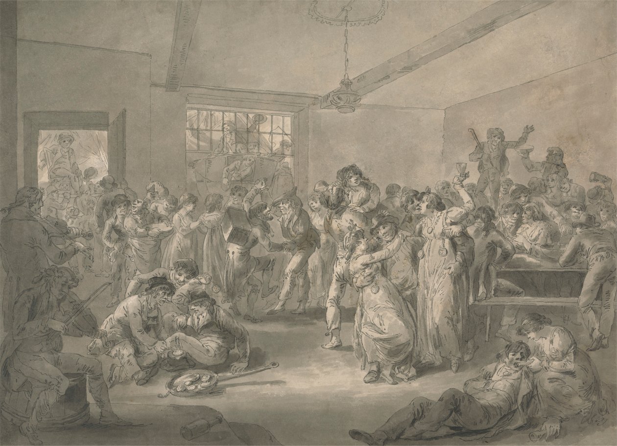 Marins faisant la fête et faisant frire des montres - Julius Caesar Ibbetson