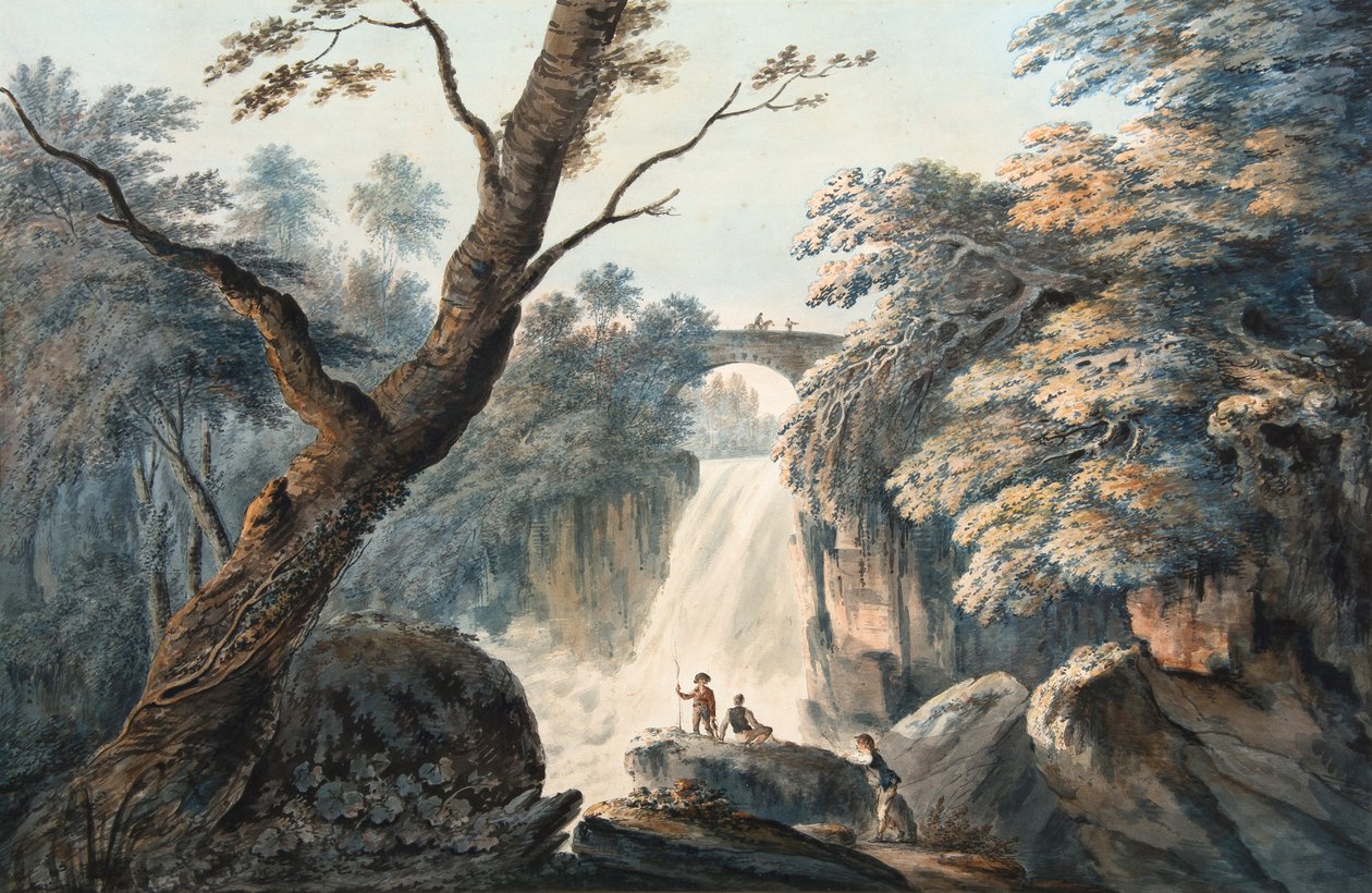 La cascade - Julius Caesar Ibbetson