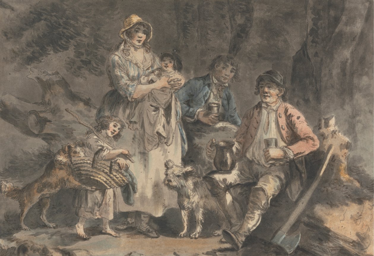 Bûcheron et sa famille - Julius Caesar Ibbetson