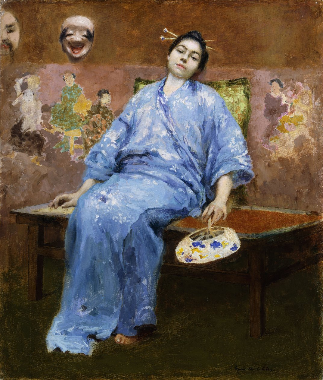 Geisha au repos - Julius Gari Melchers