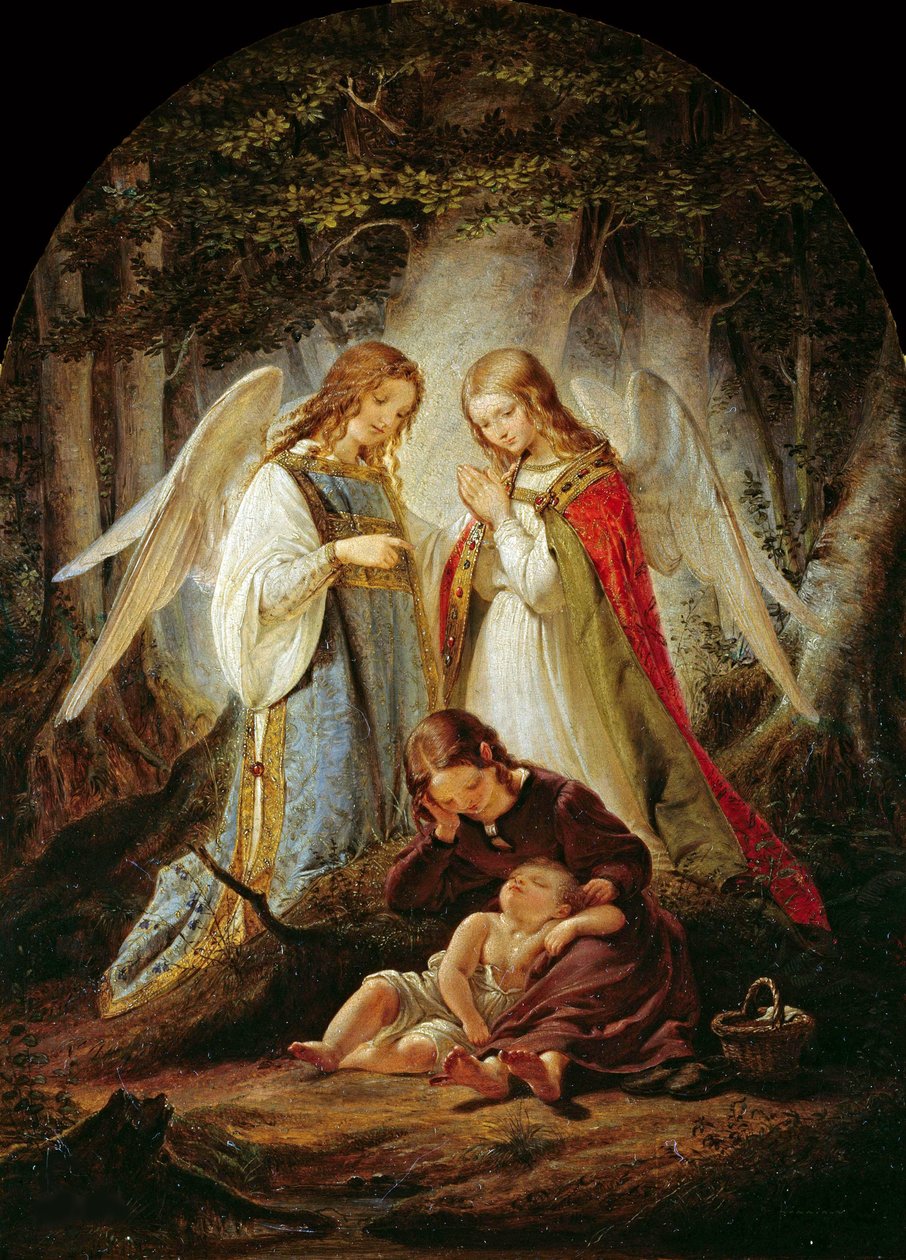 Les anges gardiens, 1836 - Julius Huebner