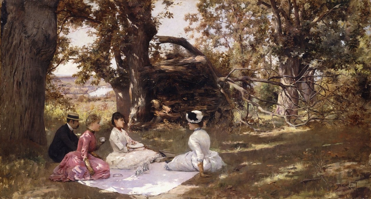 Pique-nique sous les arbres - Julius Leblanc Stewart