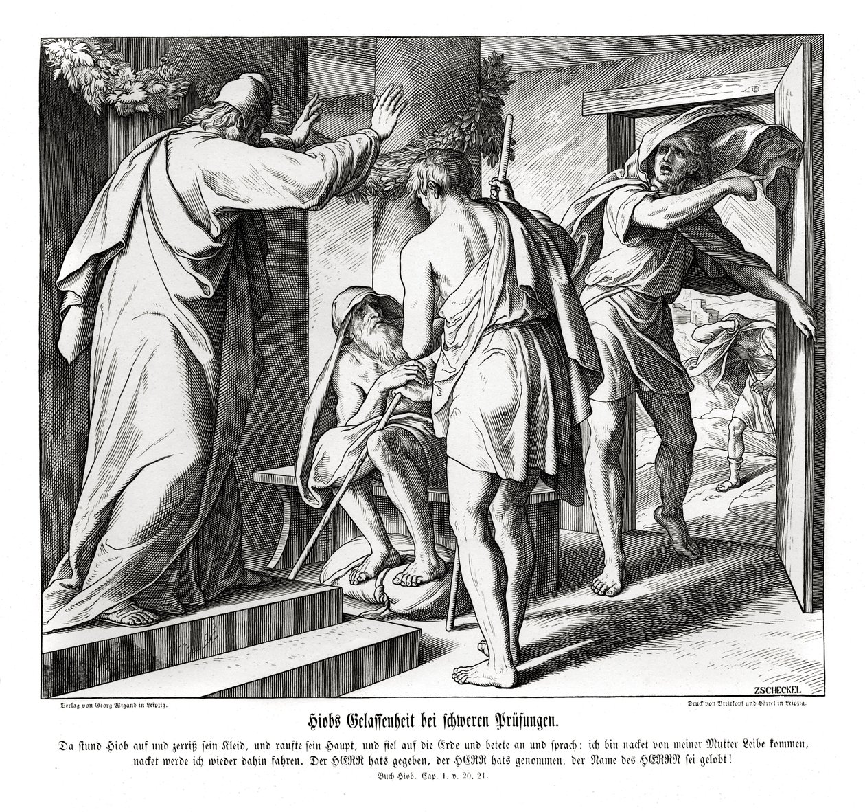 Les épreuves de Job, Job - Julius Schnorr von Carolsfeld