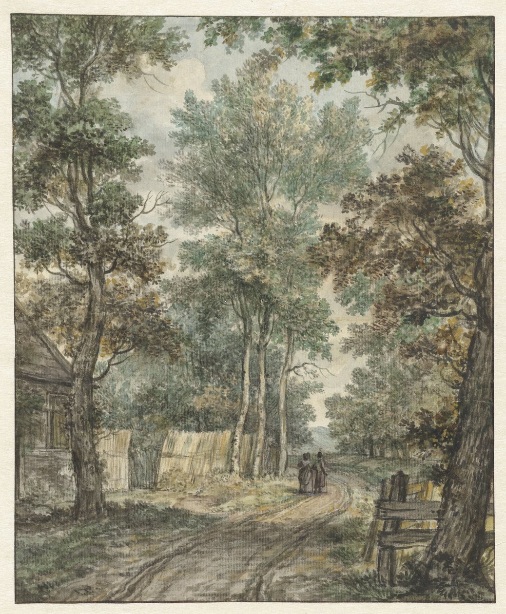 Promeneurs sur un chemin forestier près de Heemstede - Jurriaan Andriessen