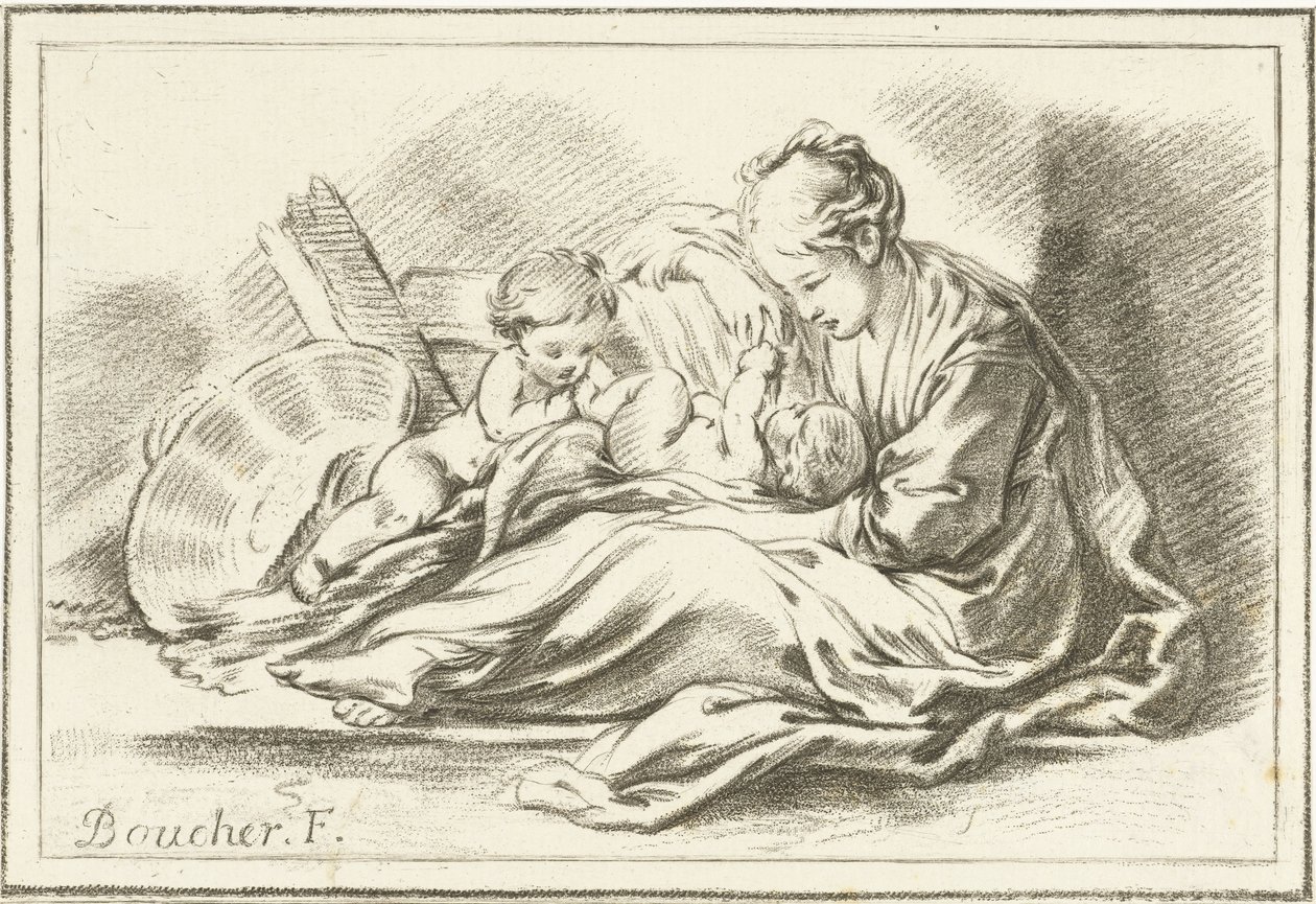 Mère et deux enfants - Jurriaan Cootwijck