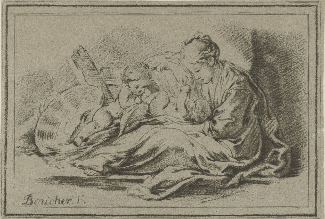 Mère et deux enfants - Jurriaan Cootwijck