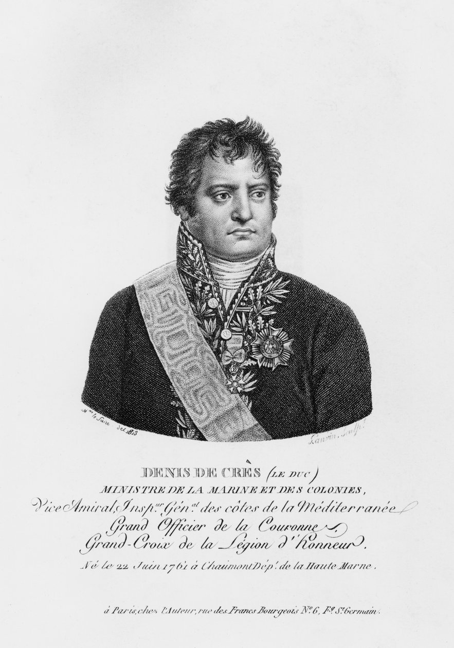 Denis Decres, Ministre de la Marine et des Colonies, gravé par Lanvin, 1813 - Justine Le Suire