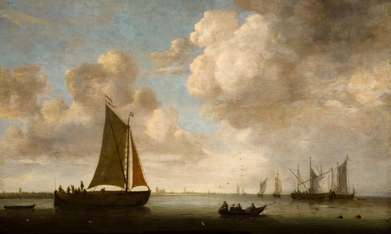 Vue lointaine de la côte néerlandaise - Justus Verwer