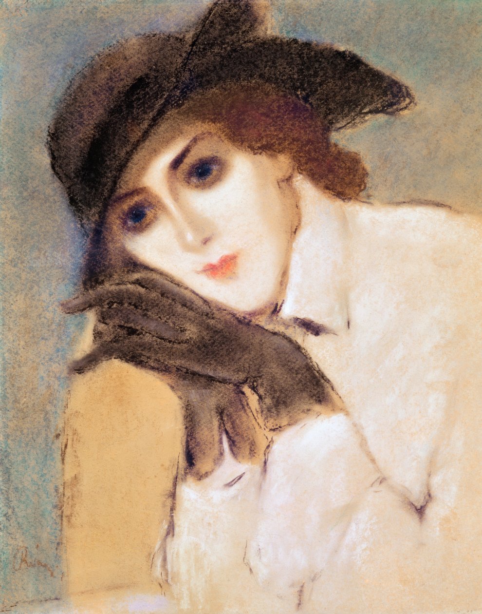 Femme aux gants noirs (Portrait de Zorka Banyai) - József Rippl Rónai