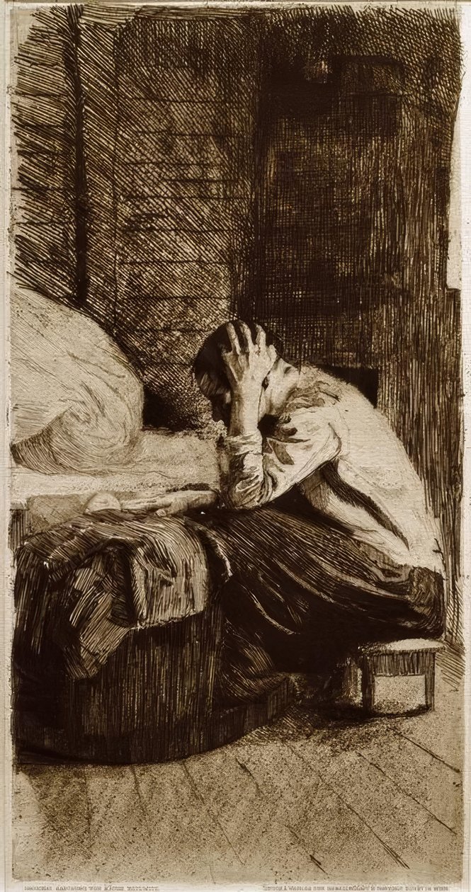 Femme au berceau - Käthe Kollwitz