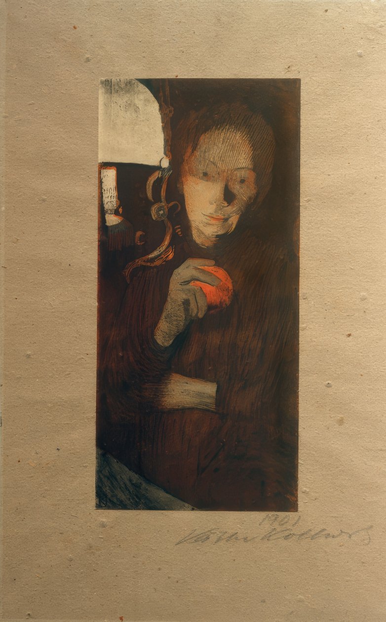 Femme avec une orange - Käthe Kollwitz