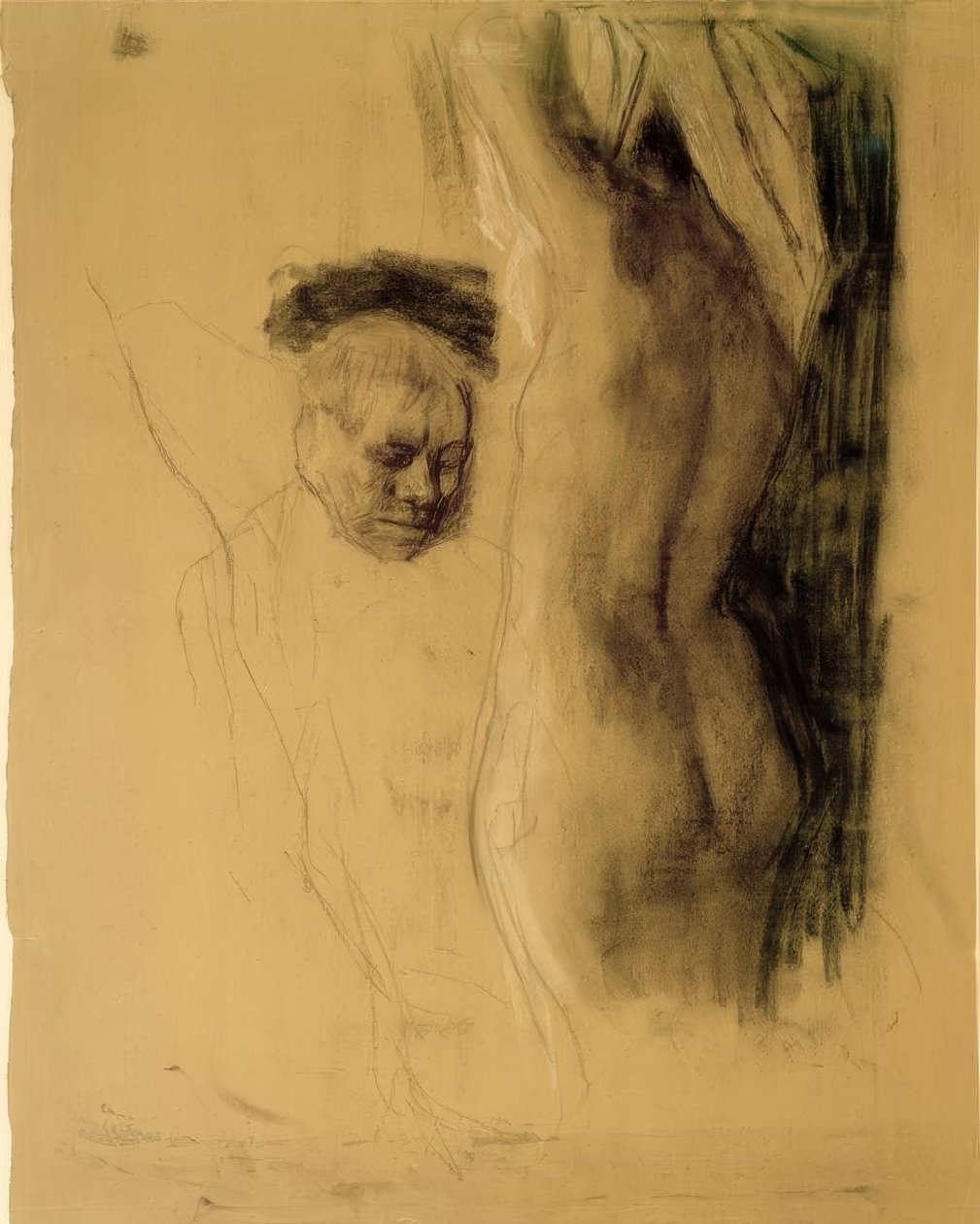 Homme agenouillé devant une femme nue - Käthe Kollwitz