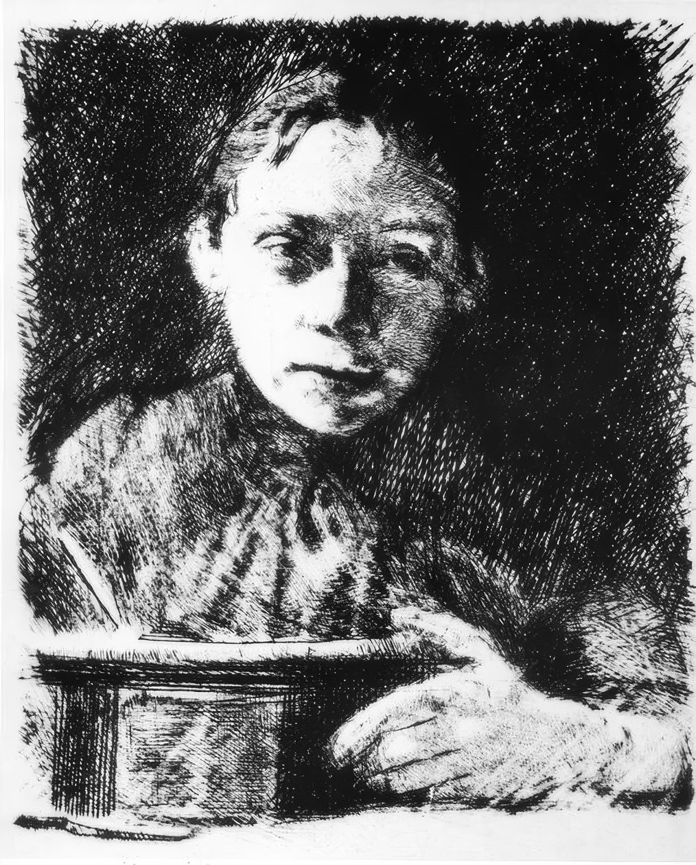 Autoportrait à la planche à dessin - Käthe Kollwitz