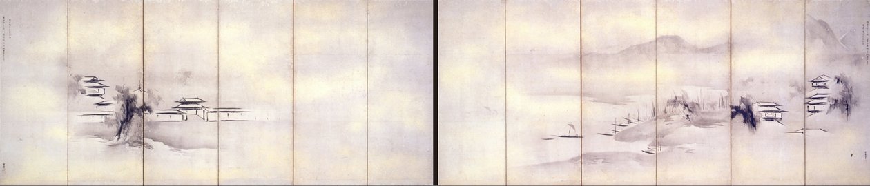 PAYSAGE AVEC TEMPLES - Kaiho Yusho