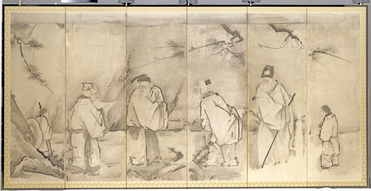 Les quatre anciens du mont Shang - Kanō Tan’yū