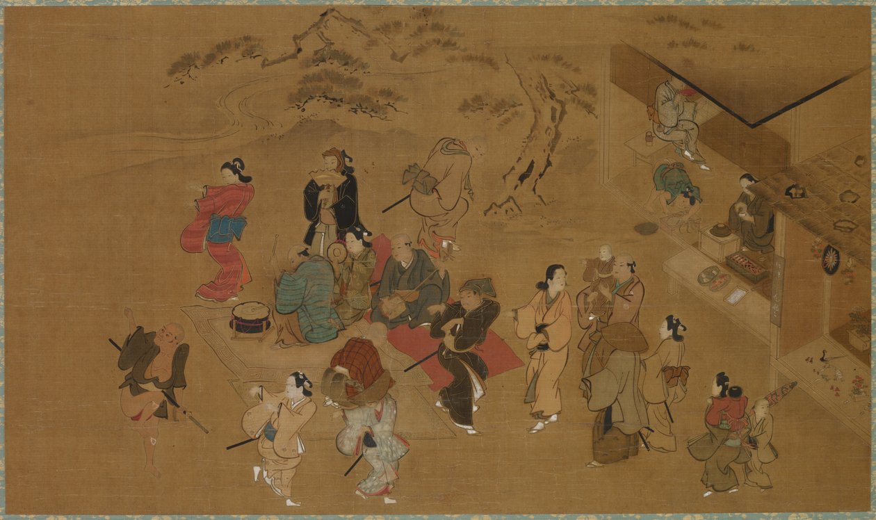 Scène de Danse de Printemps - Kanō Tan’yū