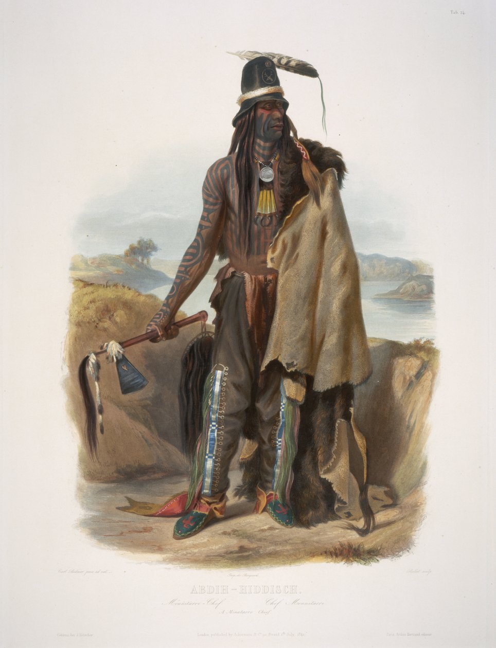 Abdih-Hiddisch. Un chef Minatarre - Karl Bodmer