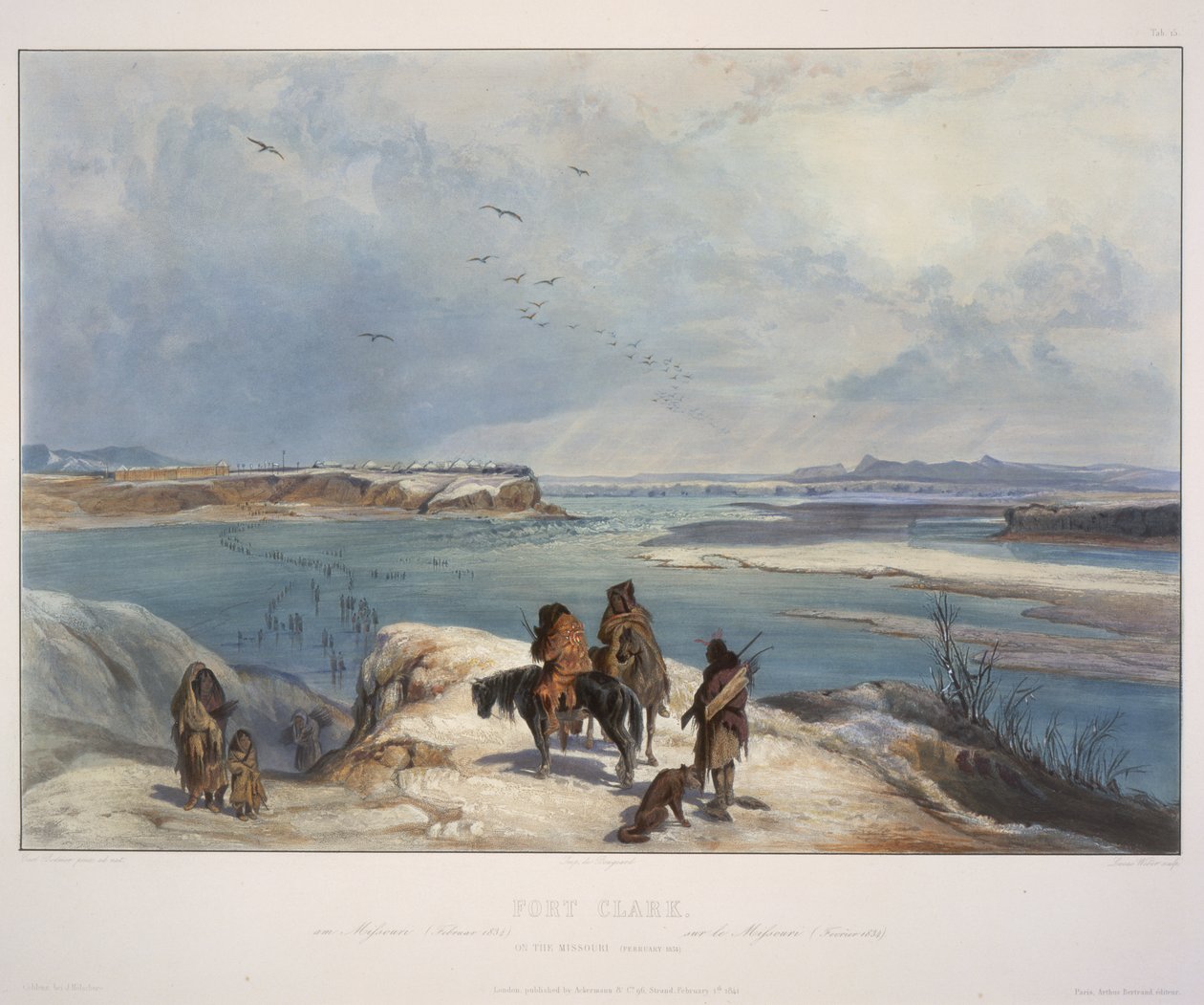 Fort Clark sur le Missouri (février 1834) - Karl Bodmer