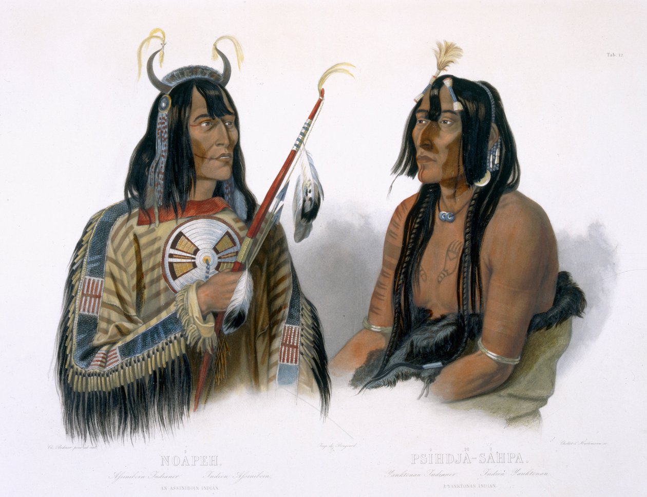 Noapeh, un Indien Assiniboin et Psihdja-Sahpa, un Indien Yanktonan, planche 12 du Volume 2 de 