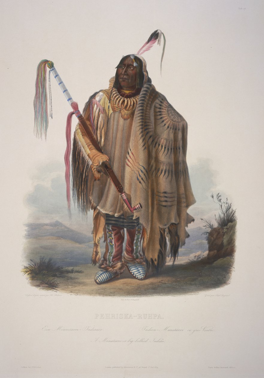 Pehriska-Ruhpa, un Indien Minatarree ou gros-ventre - Karl Bodmer