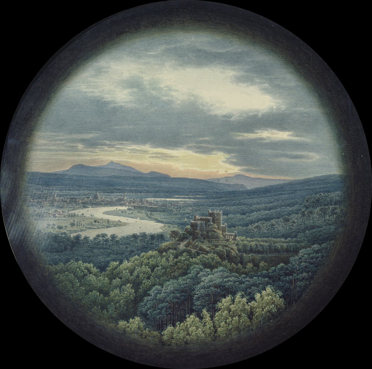 Vue de Dresde - Karl Friedrich Schinkel