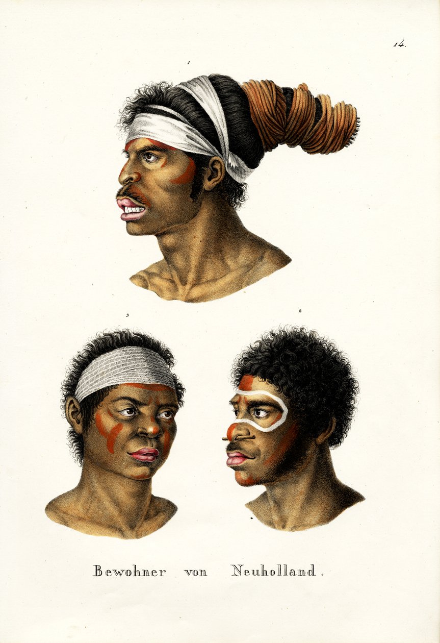 Australiens indigènes, 1824 - Karl Joseph Brodtmann