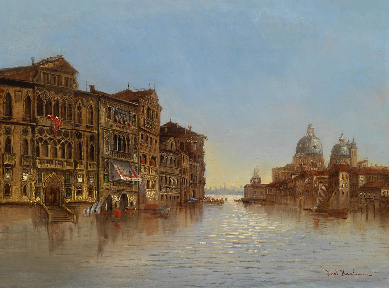 Motif de Venise avec vue sur Santa Maria della Salute - Karl Kaufmann