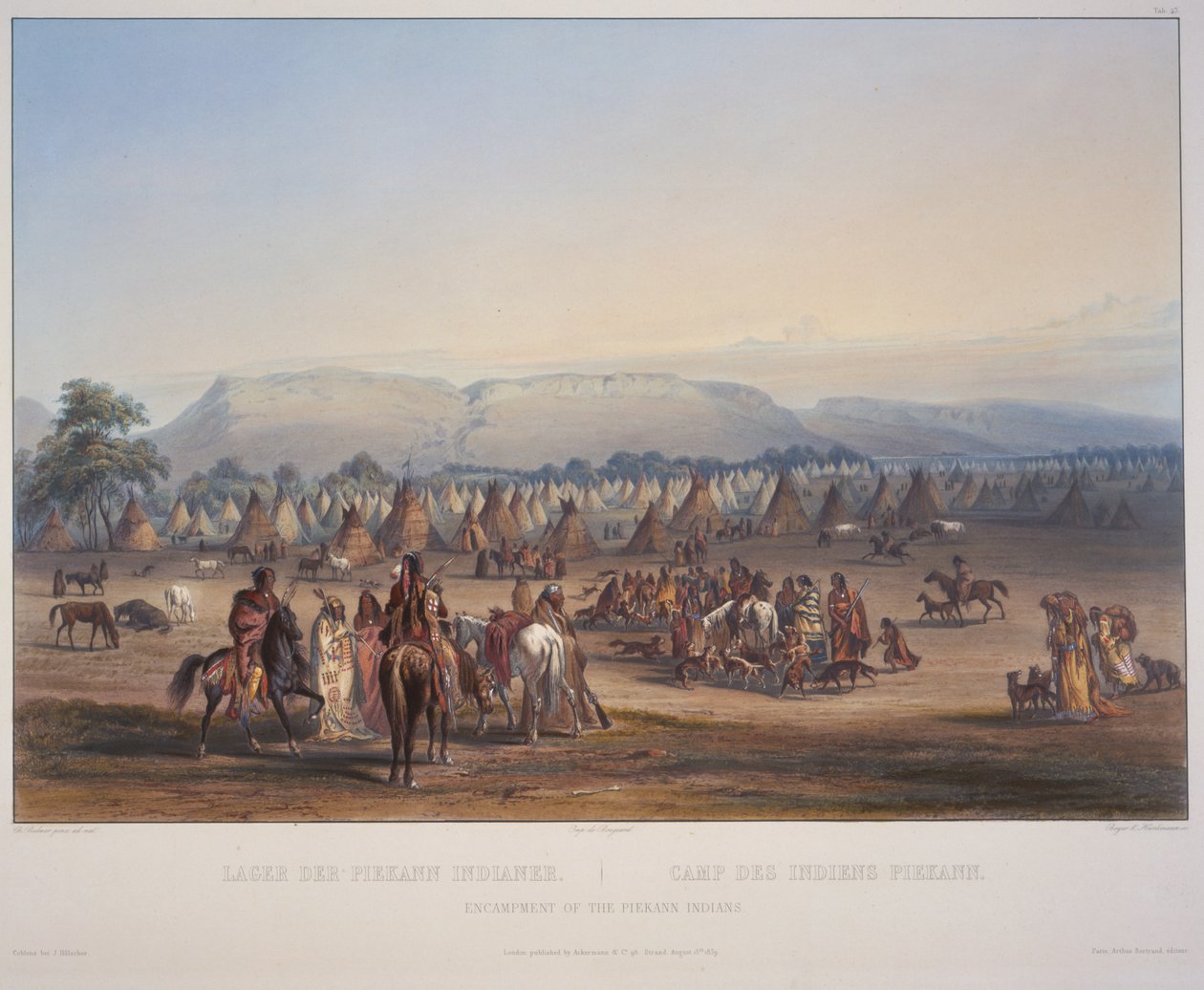 Campement des Indiens Peikann - Karl Bodmer